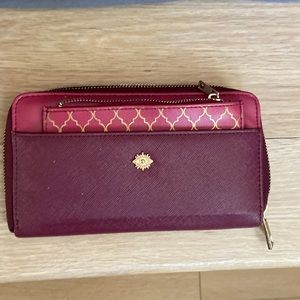 Burgundy/ Pink wallet